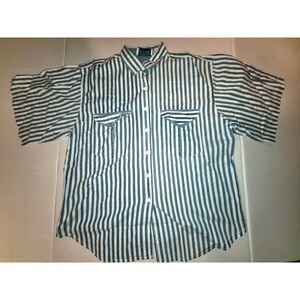Men's Casual 100% Cotton Collared Button Front  Shirt-Sz.L